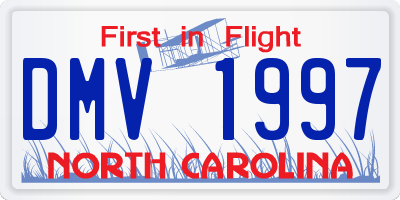 NC license plate DMV1997