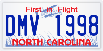 NC license plate DMV1998