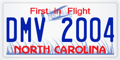 NC license plate DMV2004