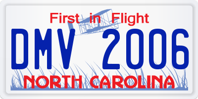NC license plate DMV2006