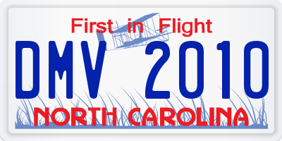 NC license plate DMV2010
