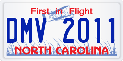 NC license plate DMV2011