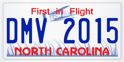 NC license plate DMV2015