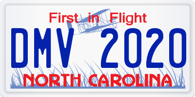 NC license plate DMV2020
