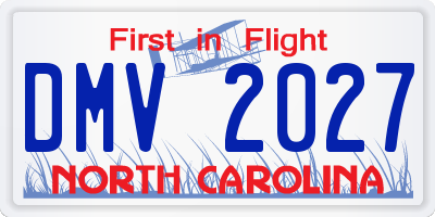 NC license plate DMV2027