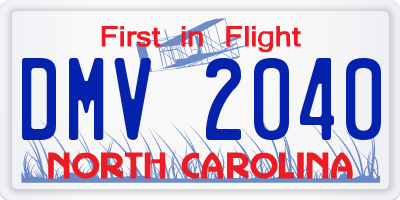 NC license plate DMV2040