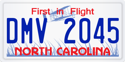 NC license plate DMV2045