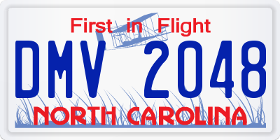 NC license plate DMV2048