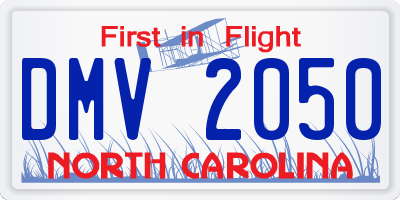 NC license plate DMV2050