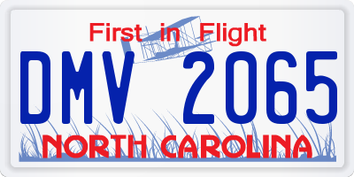 NC license plate DMV2065