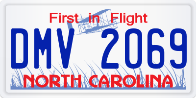 NC license plate DMV2069