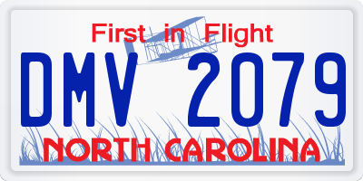 NC license plate DMV2079