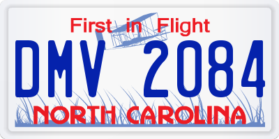 NC license plate DMV2084