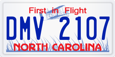 NC license plate DMV2107