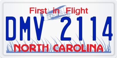 NC license plate DMV2114