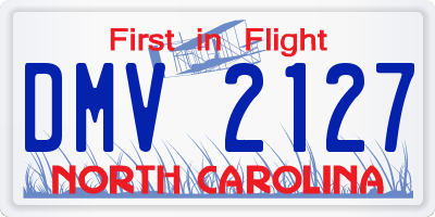 NC license plate DMV2127