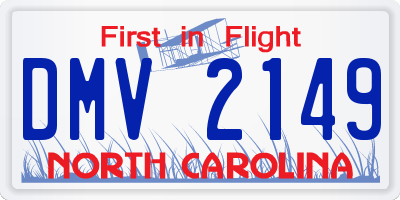 NC license plate DMV2149