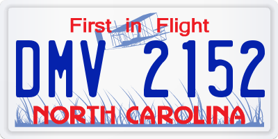 NC license plate DMV2152