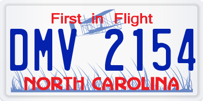 NC license plate DMV2154