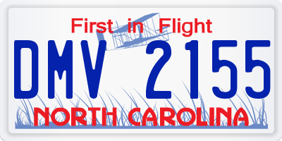 NC license plate DMV2155