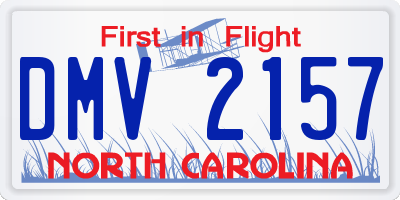 NC license plate DMV2157