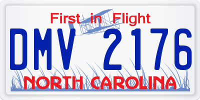 NC license plate DMV2176