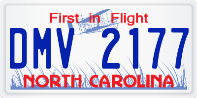 NC license plate DMV2177