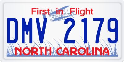NC license plate DMV2179