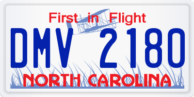 NC license plate DMV2180