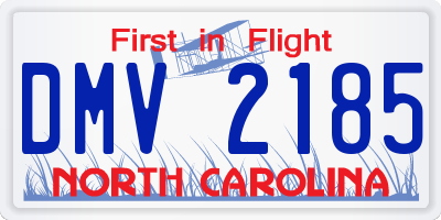 NC license plate DMV2185