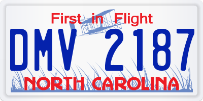 NC license plate DMV2187