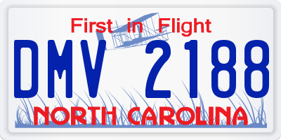 NC license plate DMV2188