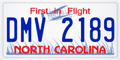 NC license plate DMV2189