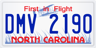 NC license plate DMV2190