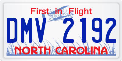 NC license plate DMV2192
