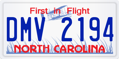 NC license plate DMV2194