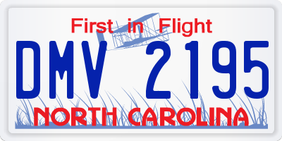 NC license plate DMV2195
