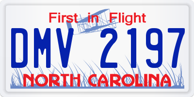 NC license plate DMV2197