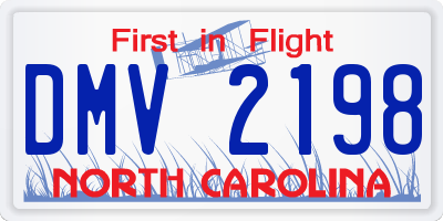 NC license plate DMV2198