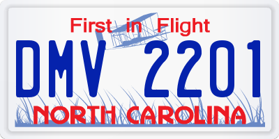 NC license plate DMV2201