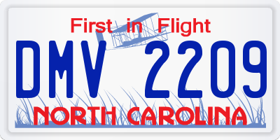 NC license plate DMV2209