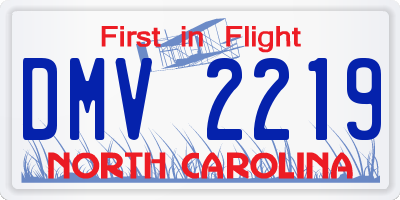NC license plate DMV2219