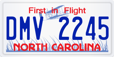 NC license plate DMV2245