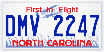 NC license plate DMV2247