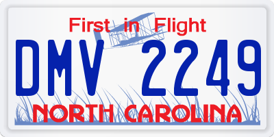 NC license plate DMV2249