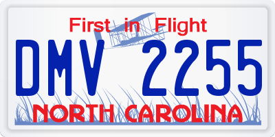 NC license plate DMV2255