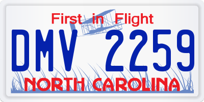 NC license plate DMV2259