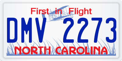 NC license plate DMV2273