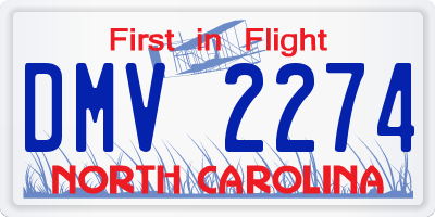 NC license plate DMV2274
