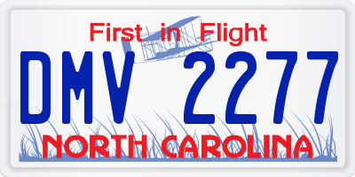 NC license plate DMV2277